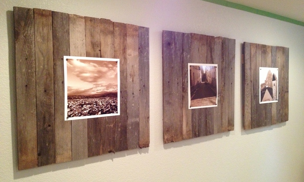 Reclaimed wood wall art panels « our wee home